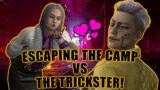 ESCAPING THE CAMP VS THE TRICKSTER! Survivor Dead By Daylight PTB