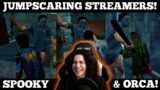 Jump scaring Twitch Streamers! Featuring TheSpookymemes and ClumsyOrca | Dead by Daylight