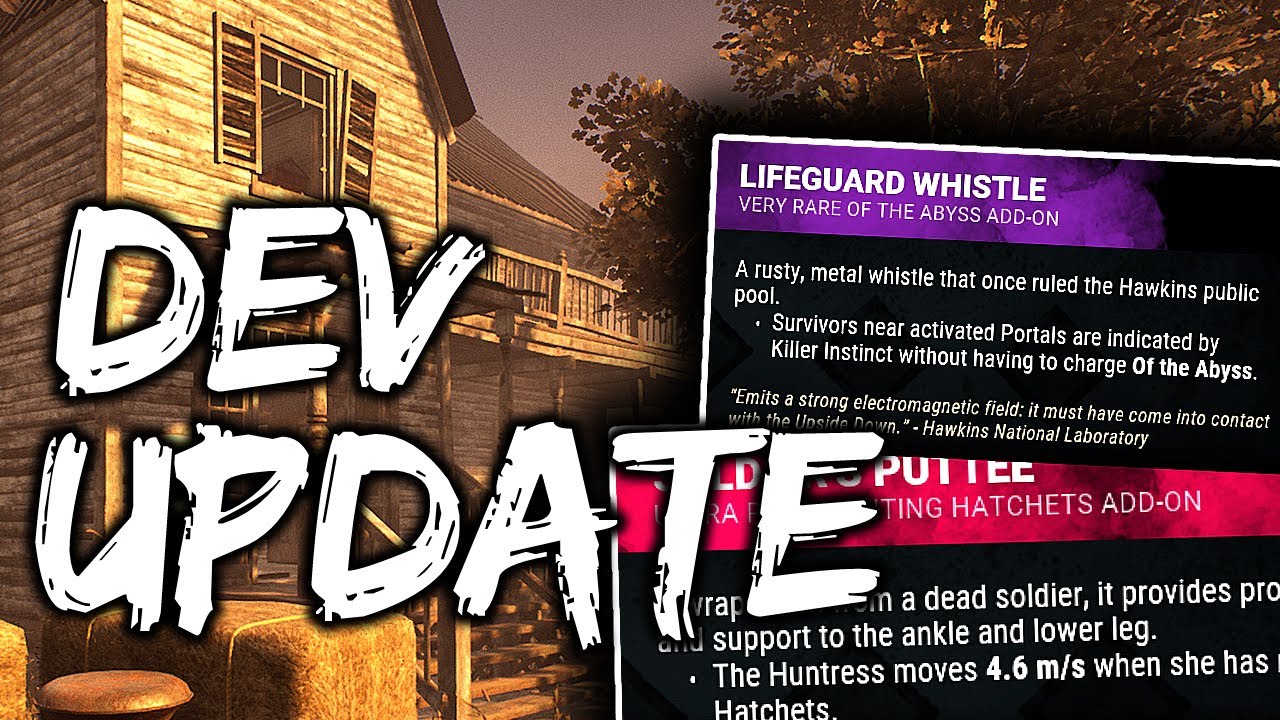 DEVELOPER UPDATE & PTB PATCH NOTES! Dead by Daylight (Killer Reworks