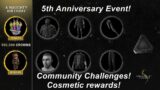 Dead By Daylight| 5th Anniversary Event Community Challenges & Cosmetics Rewards!