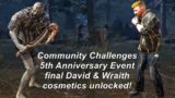 Dead By Daylight| Community Challenges 5th Anniversary final David & Wraith cosmetics unlocked!