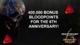 Dead By Daylight| 400,000 Bonus Bloodpoints for the 6th Anniversary Livestream Celebration!
