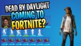 Dead By Daylight In Fortnite!?!? New Fortnite Llama Charm And Meg Thomas Skin