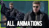 ALL WESKER Animations (The Mastermind Resident Evil) Dead By Daylight PTB