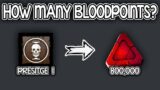How many bloodpoints will it now take to prestige? – Dead by Daylight 6.2.0