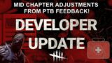 Dead By Daylight| Mid Chapter Adjustments from PTB Feedback on Dead Hard & Healing & more!