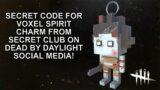 Dead By Daylight| "Secret" Code for Voxel Spirit Charm from "Secret" Club! July Road Map!