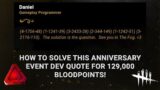 Dead By Daylight| Twisted Masquerade 8th Anniversary Developer Message Secret Code! 129K BPS!